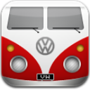 Combi Volkswagen T1 bicolor rouge et blanc